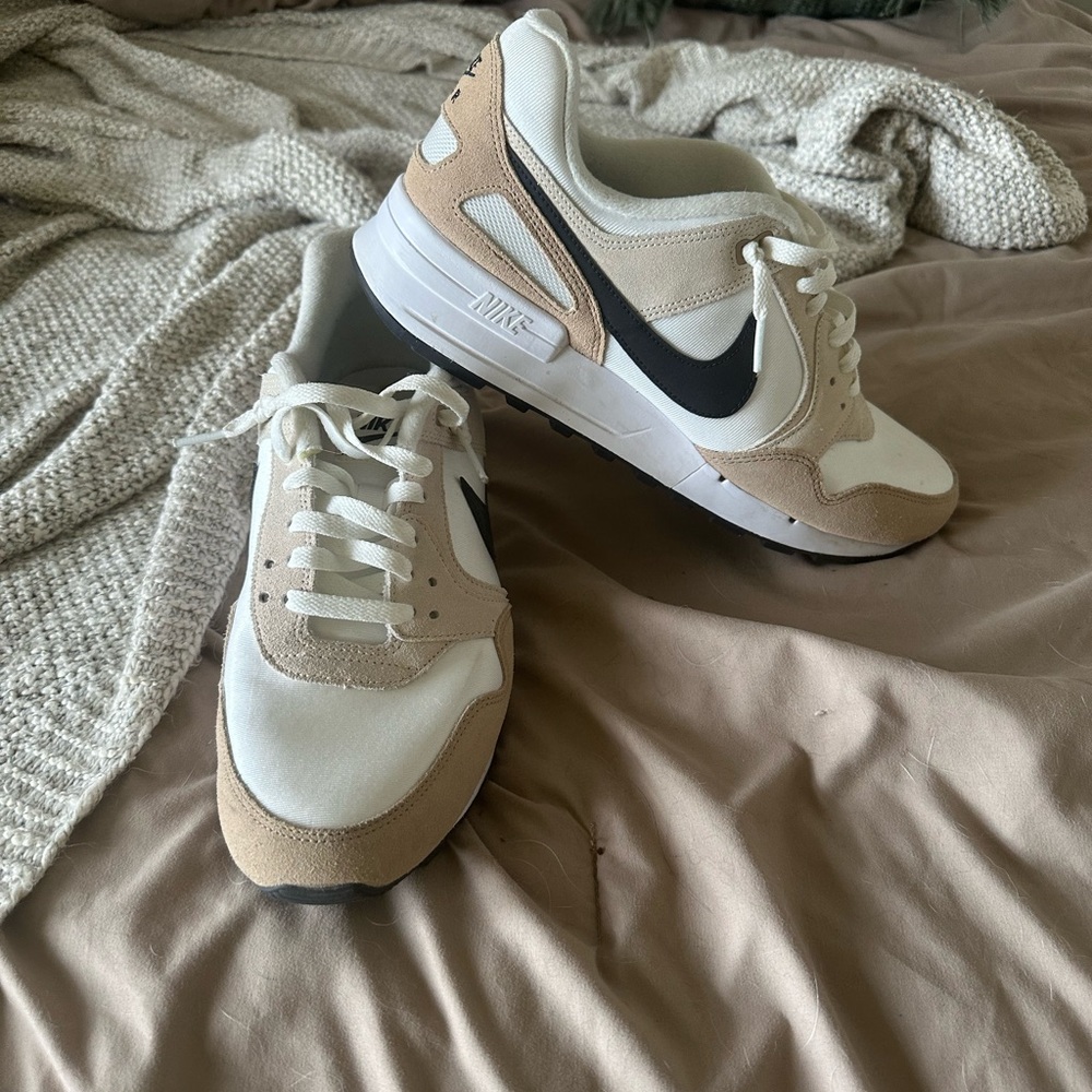 Nike Classic White and Tan Sneakers